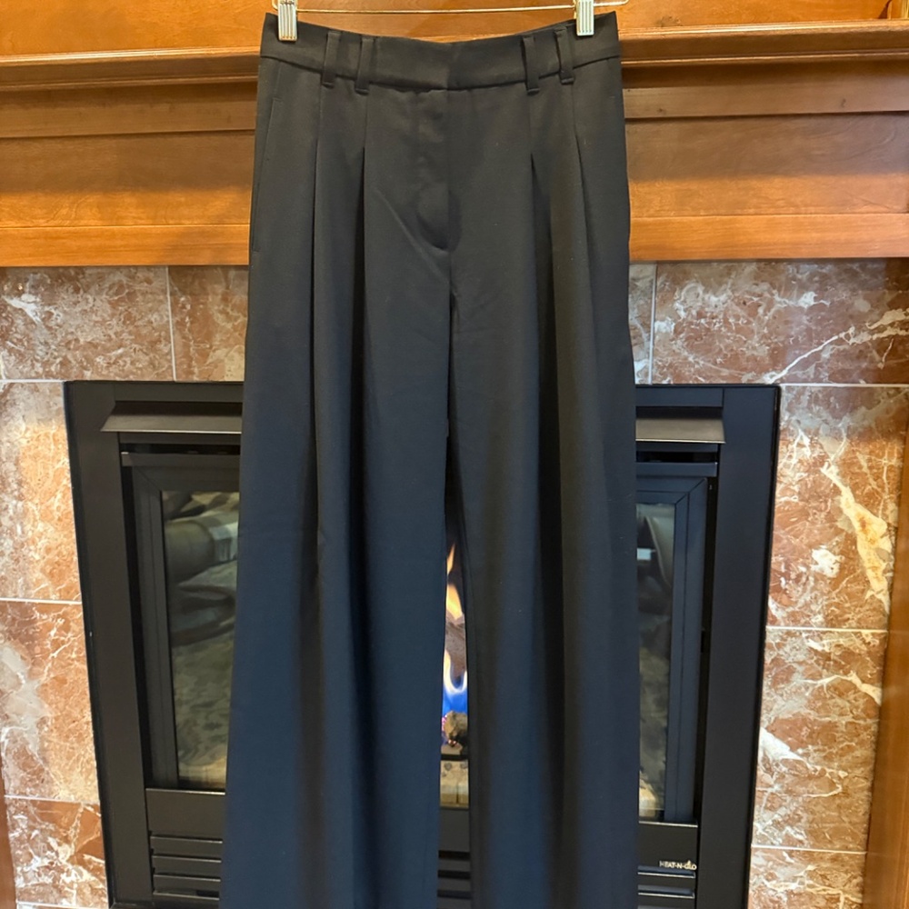 ME+EM, Black, Wide Leg, Wool Blend, Pants, Size 2/4  (Sz 4 alter waist to sz 2) - Picture 7 of 15